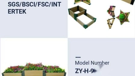 卸売フラワーボックス木目調 DIY 庭の装飾 WPC フラワーポット